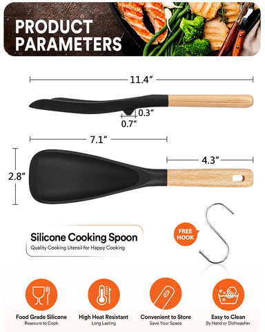Cuchara Badiano con mango de madera ergonómico para un agarre cómodo