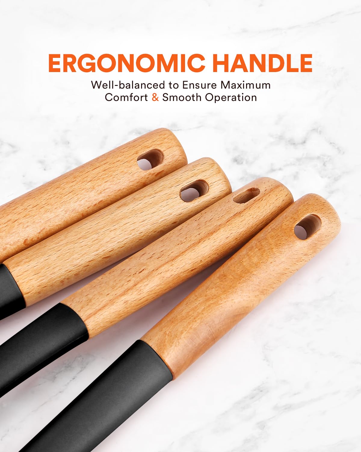 Badiano cucharón-colador resistente-al-deformarse, diseño duradero para uso constante en la cocina.