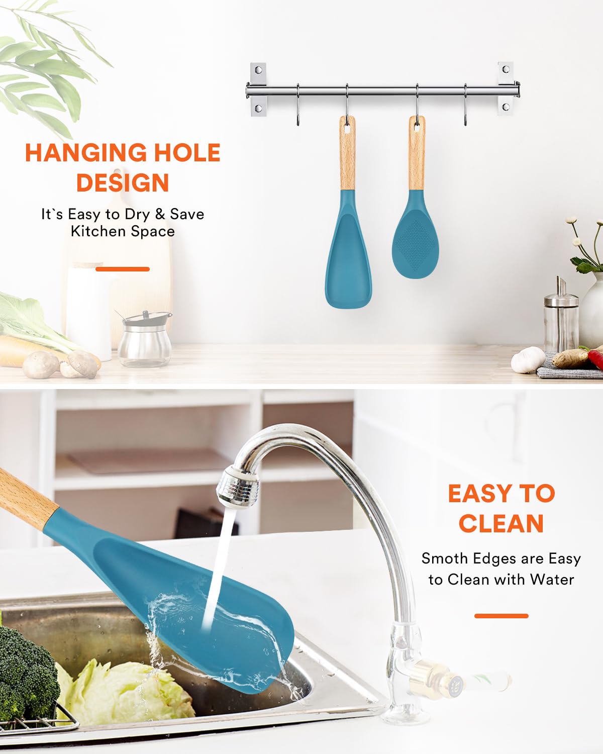 Badiano diseño sin BPA y matte silicone ofrece seguridad y estilo en la cocina.