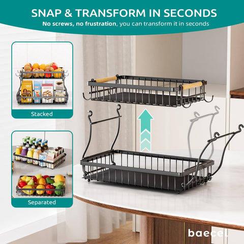 Baecel organizador-fruta-mostrador diseño elegante en encimera