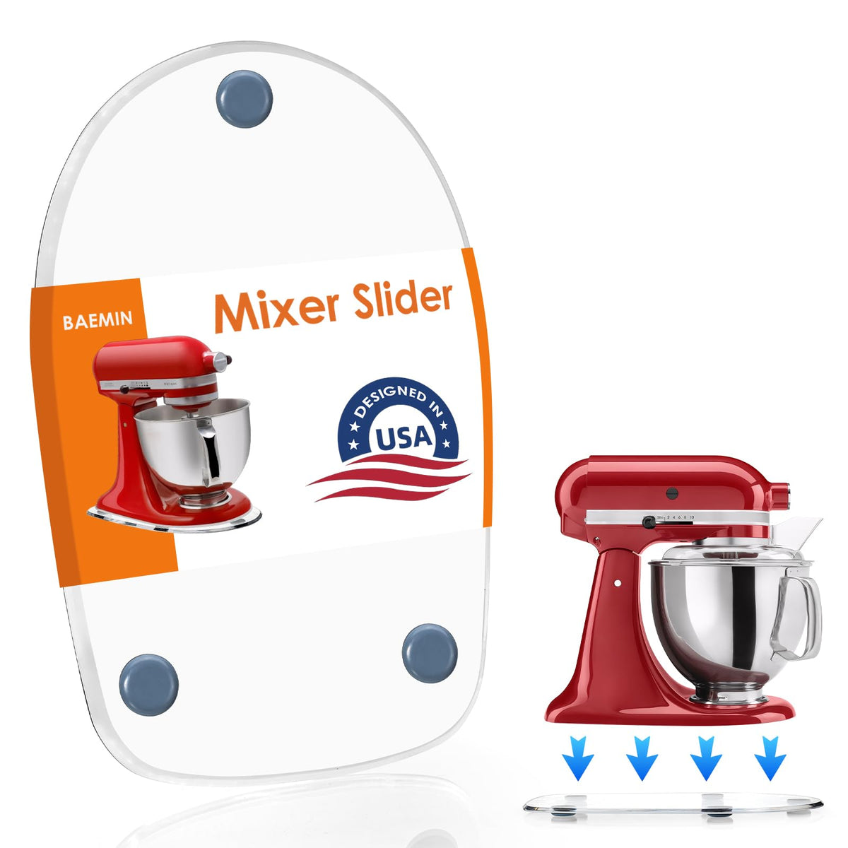 Baemin deslizador acrílico para mezclador con deslizamiento suave compatible con KitchenAid