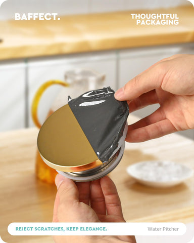 Jarra Baffect de cuerpo de vidrio borosilicato resiste cambios de temperatura.