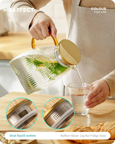 Mango ergonómico de vidrio en Baffect para un manejo cómodo.