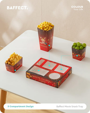 Baffect cajas snack barca para aperitivos variados y presentación atractiva.