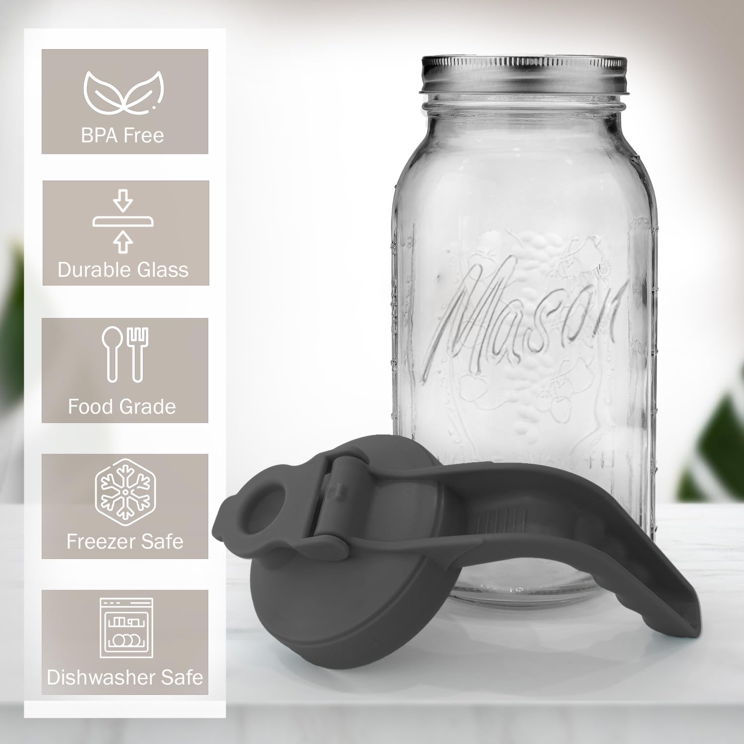 Mango ergonómico de Baflan facilita agarre seguro y vertical cómodo