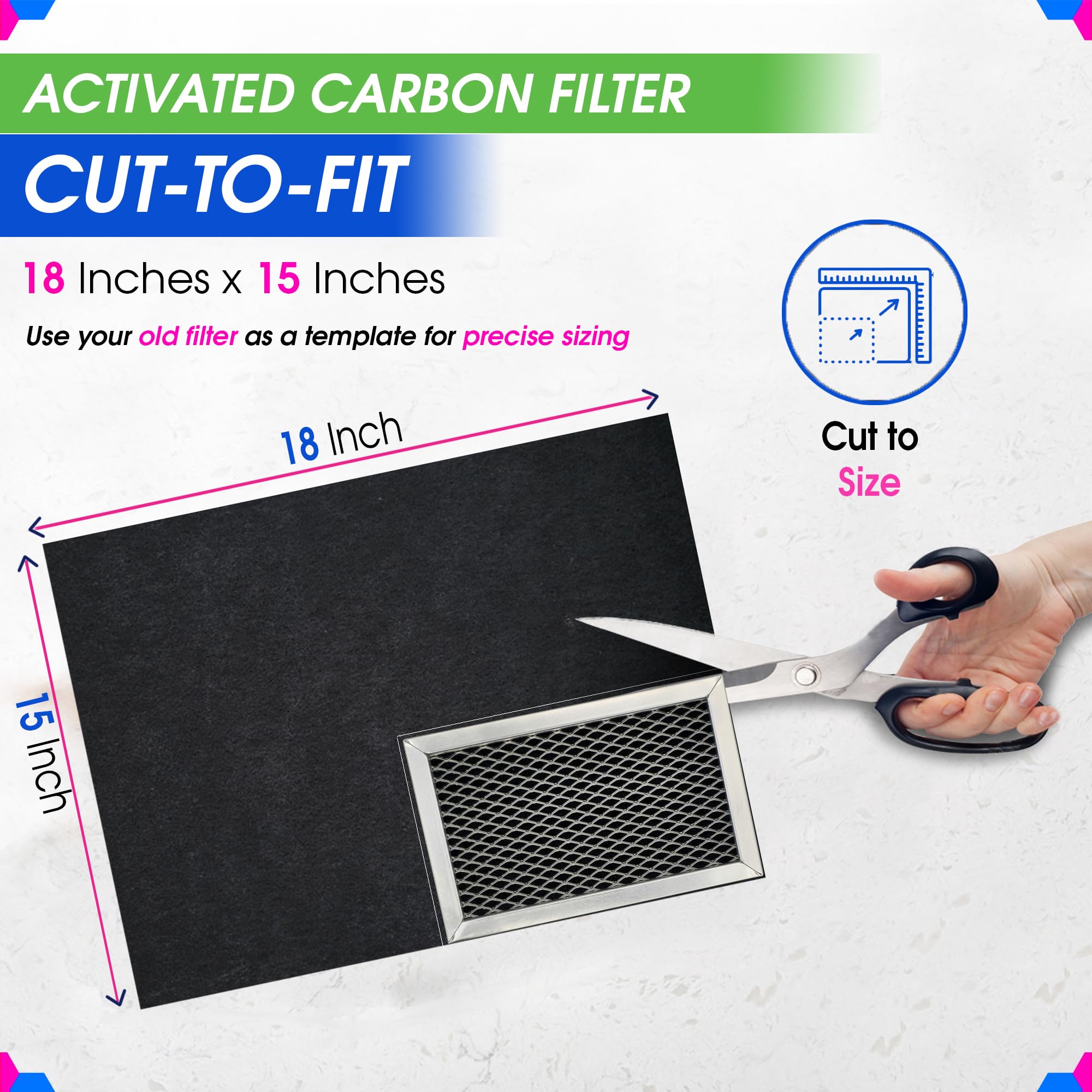 Bagean filtro-carbon-activado-cocina-absorbente-18x15, absorbe olores para un ambiente más fresco.