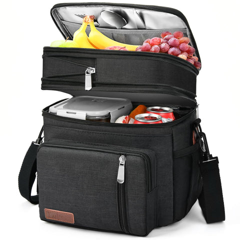 BAGNN lonchera expandible: mayor capacidad para snacks y bebidas, ideal para oficina o picnic.