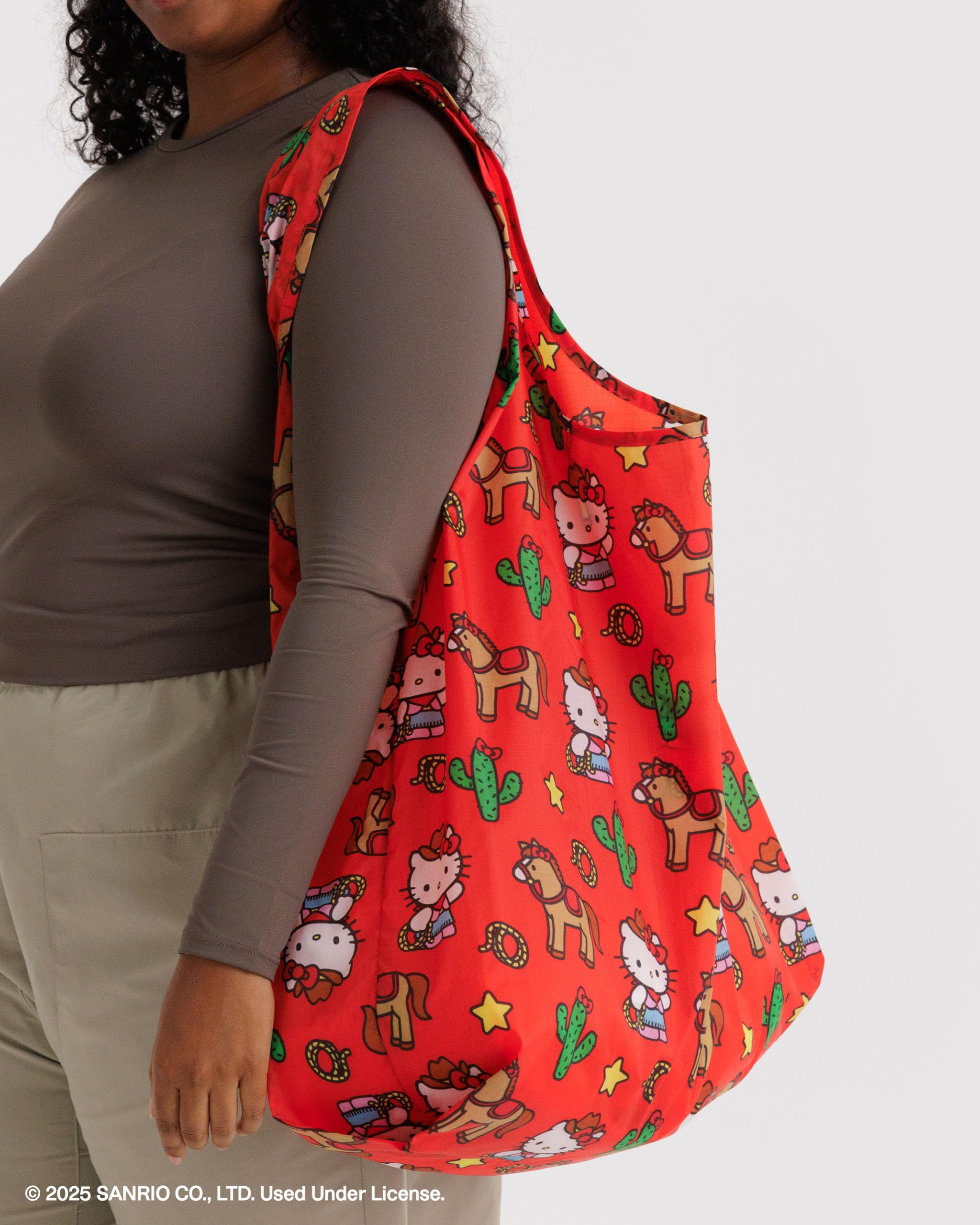 BAGGU conjunto grande 2 Western Sanrio, capacidad de 50 lb para compras diarias
