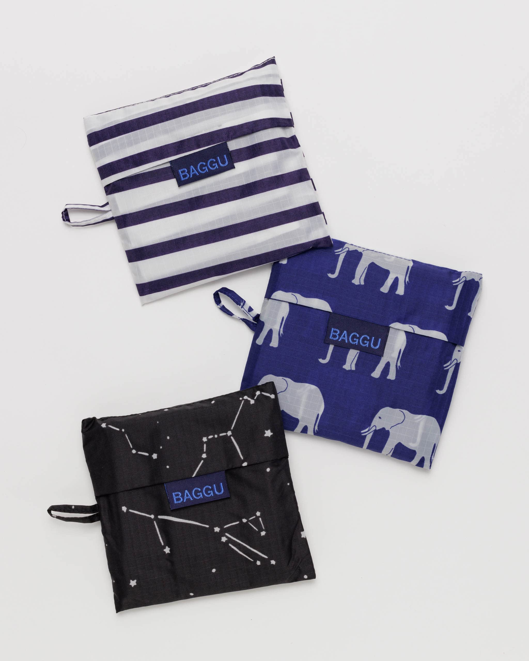 Baggu set estándar 3, uso diario, ideal para organizar compras y accesorios.