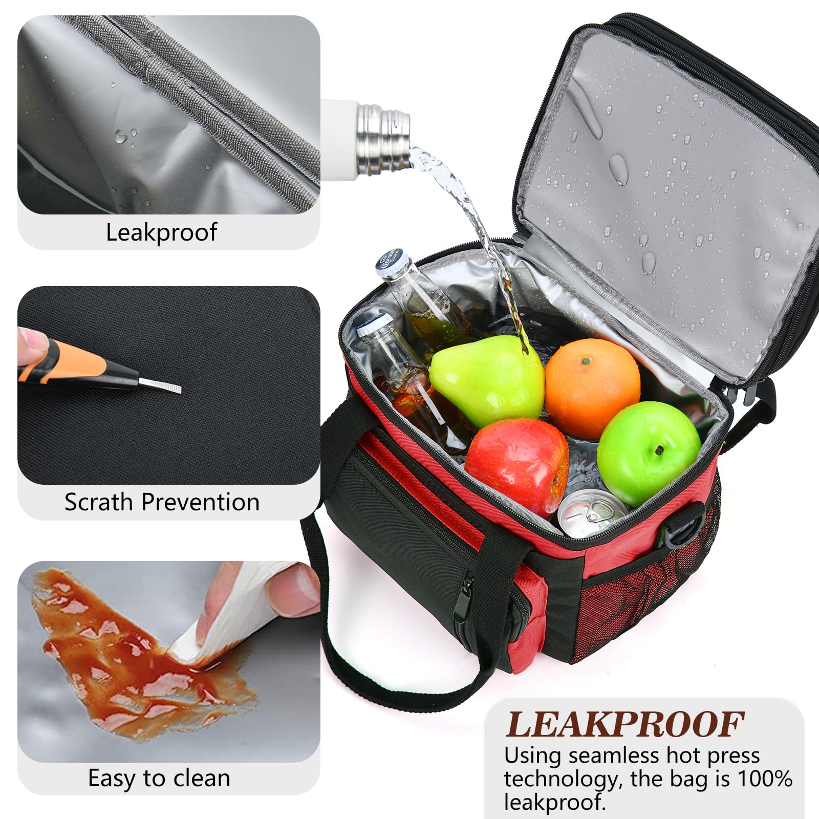 BAGNN lonchera con abrebotellas integrada para picnics.