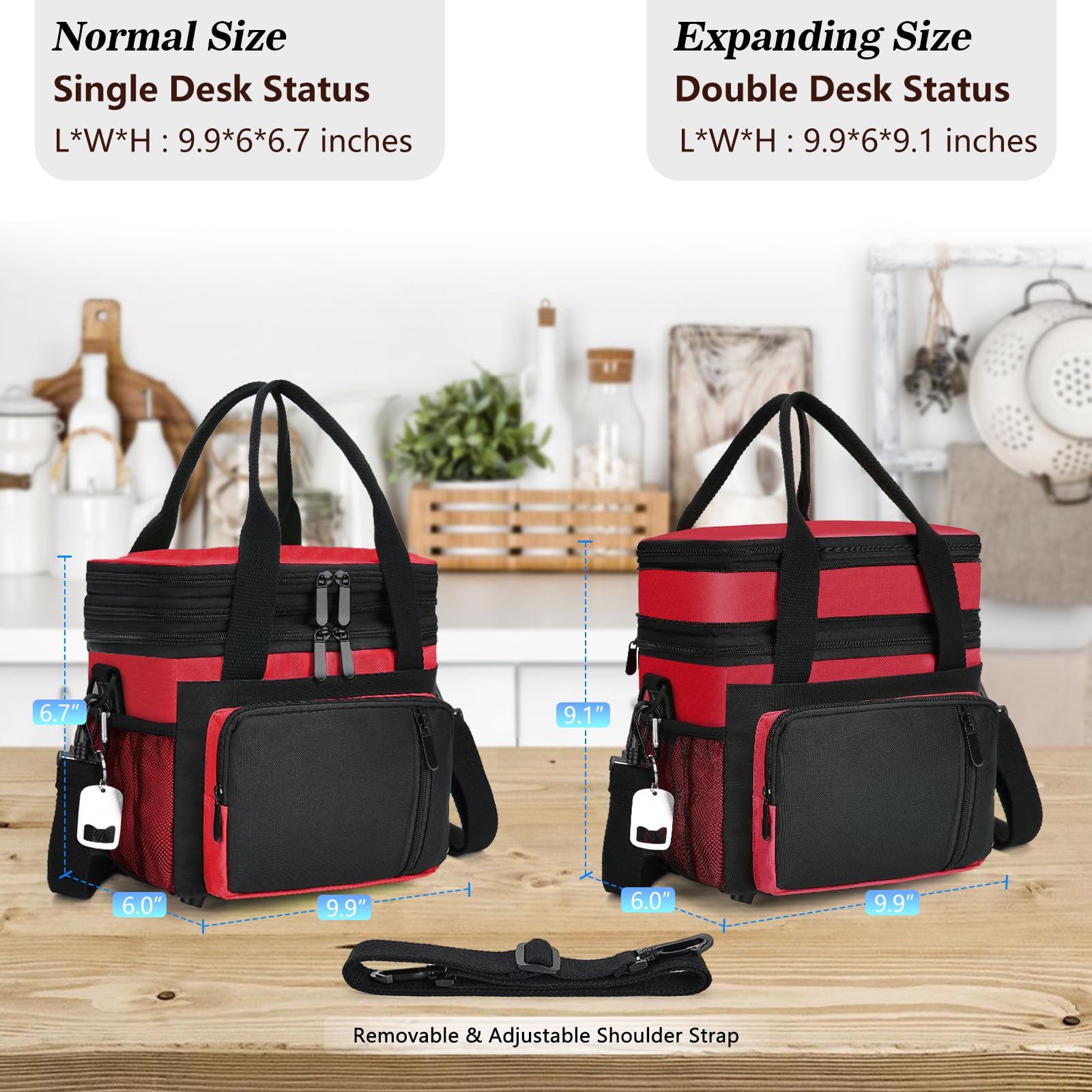 BAGNN lonchera capacidad 16l para comida y bebidas.