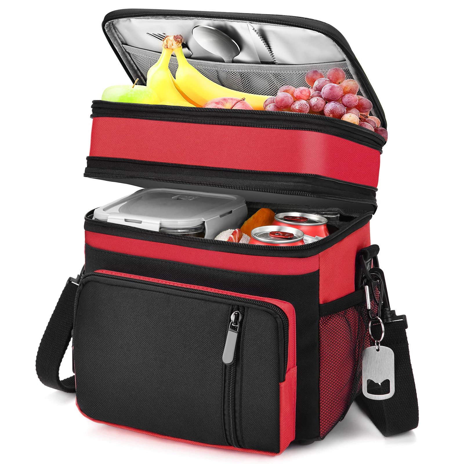BAGNN lonchera expandible con capacidad extra para snacks y bebidas.