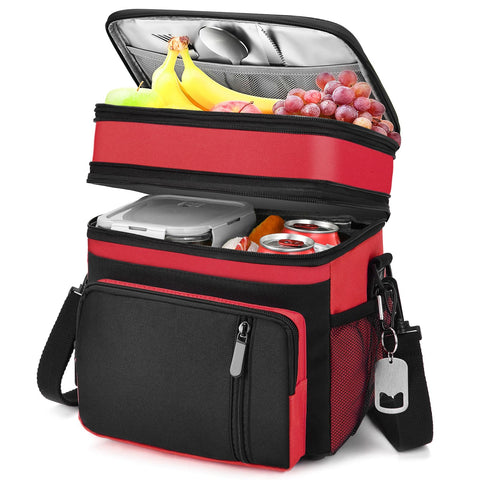 BAGNN lonchera expandible con capacidad extra para snacks y bebidas.