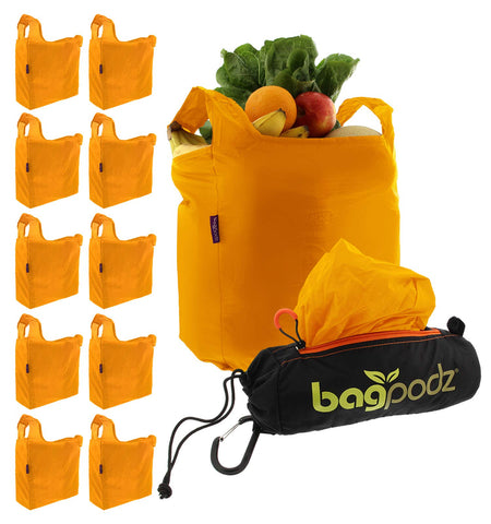 BagPodz bolsas de compra reutilizables en nylon tejido reforzado, duraderas para cada compra