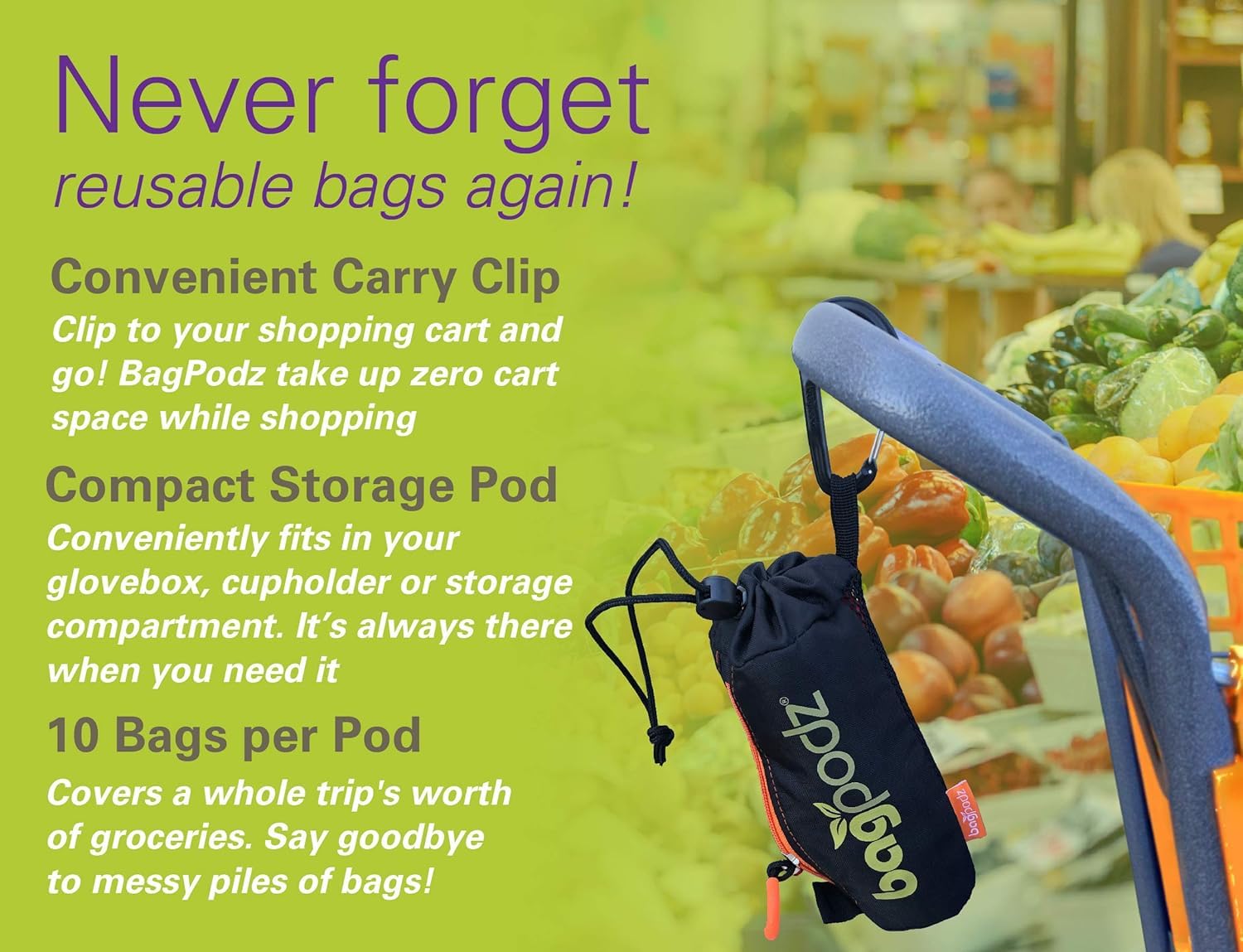 BagPodz bolsas lavables y duraderas para uso múltiple
