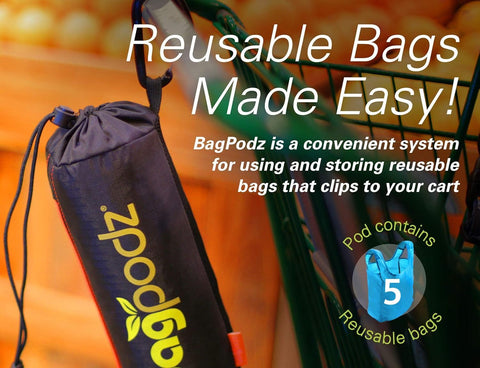 BagPodz clip de carrito práctico para evitar bolsas sueltas