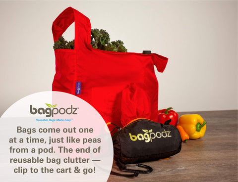 BagPodz conjunto de 10 bolsas rojas para la familia.