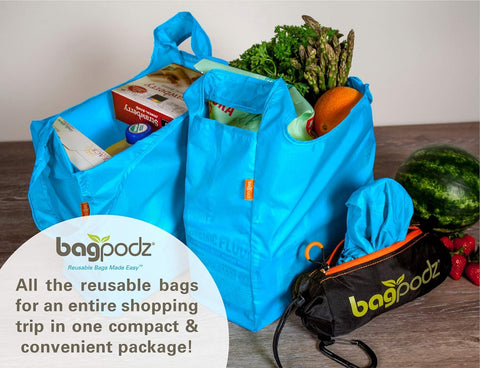 BagPodz uso versátil para supermercado, picnic o viaje con almacenamiento práctico