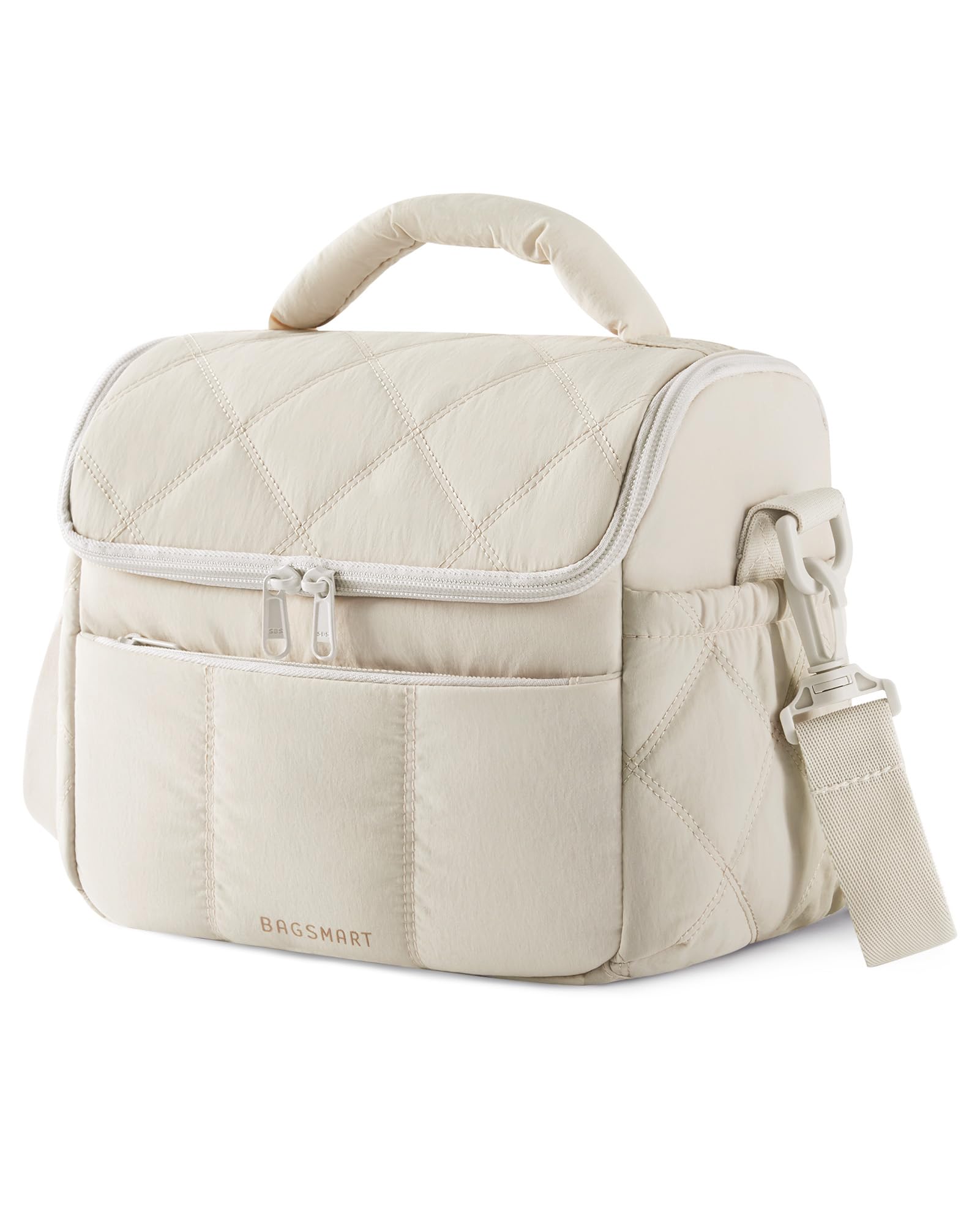 BAGSMART bolsa-almuerzo-estilo-puffer, ligera y chic para el día a día.