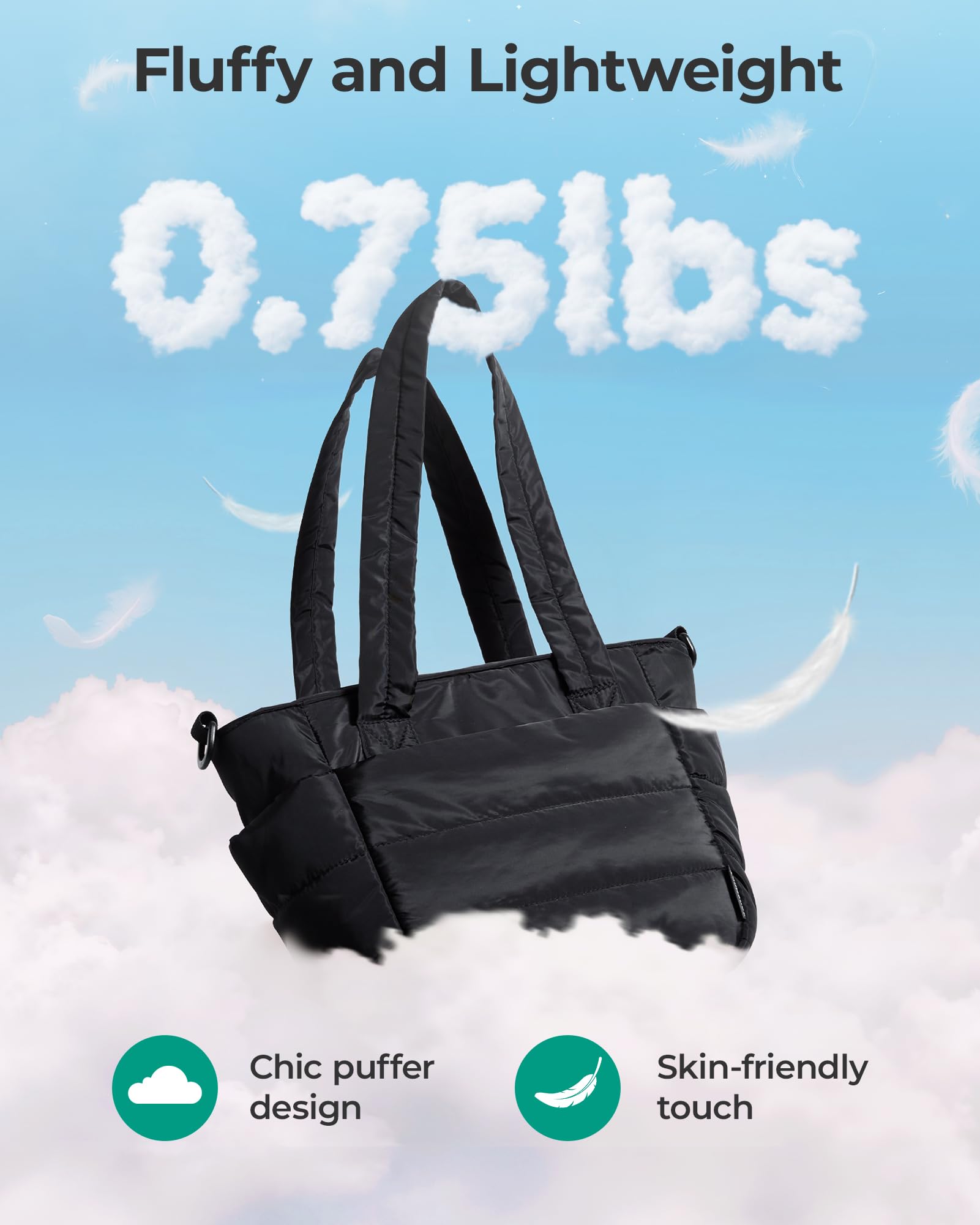 BAGSMART bolsa ligera de 0,75 libras, ideal para movilidad diaria