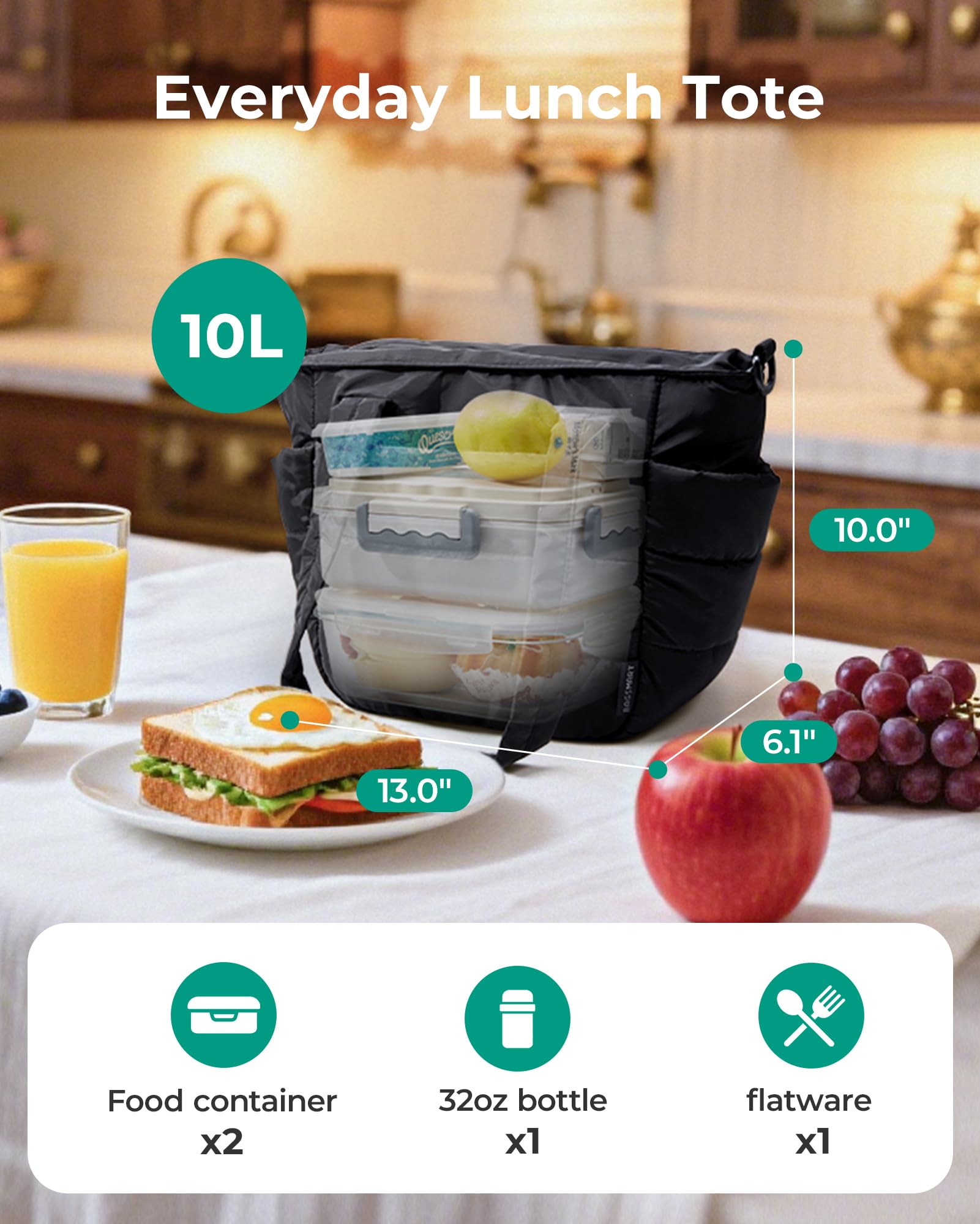 BAGSMART bolsa con correa desmontable y ajustable para transportar con comodidad