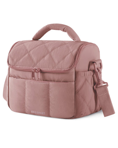 BAGSMART bolsa de almuerzo rosa oscuro, ideal para comidas diarias.