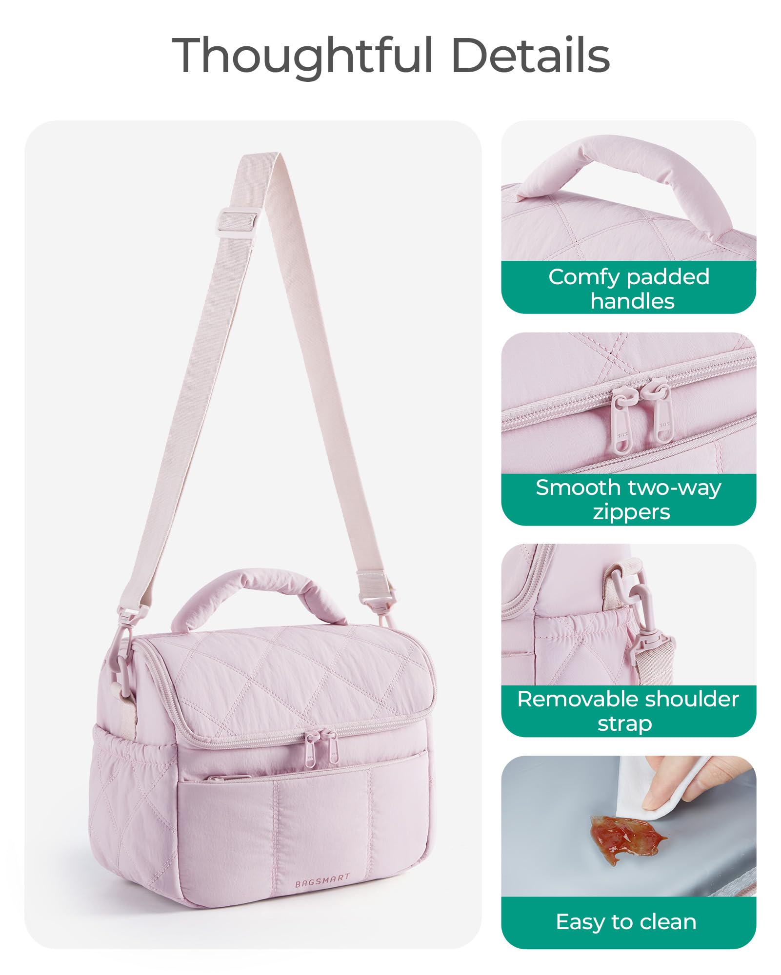 BAGSMART correa-ajustable-desmontable, comodidad y versatilidad.