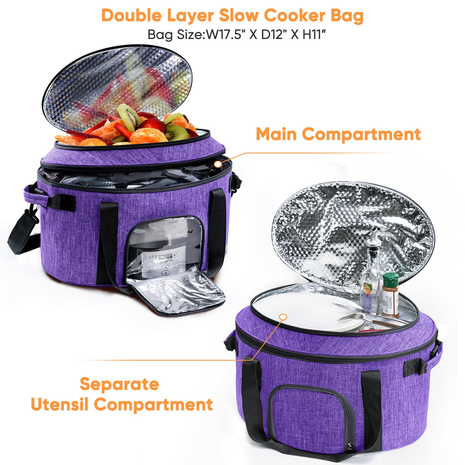 BAGSPRITE bolsa olla lenta compatible con Hamilton Beach para uso diario