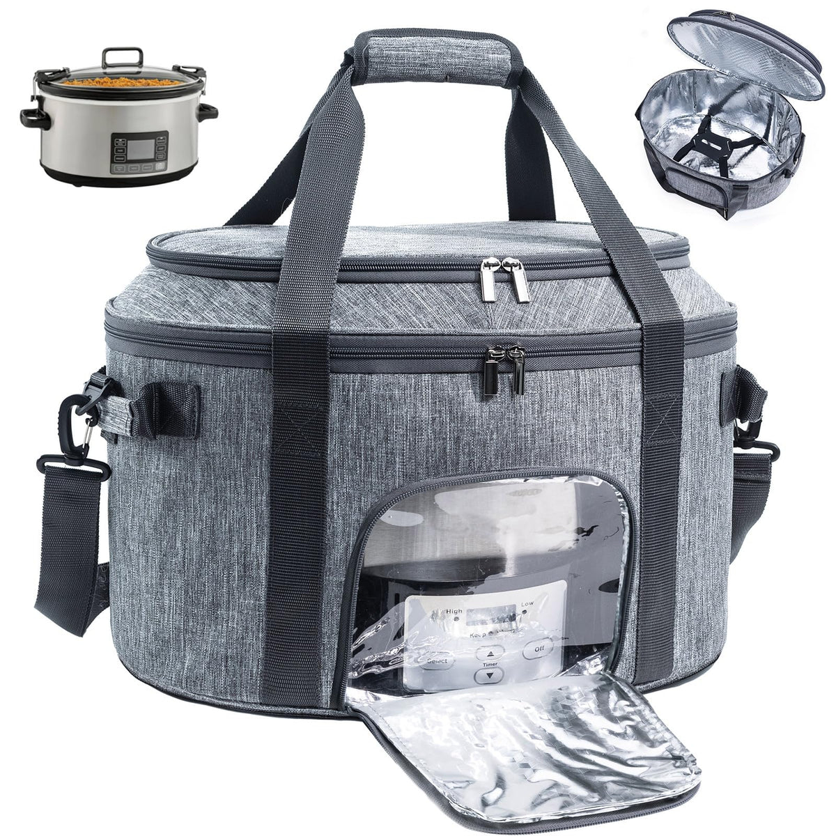 BAGSPRITE bolsa transportadora para olla de cocción lenta 6-8 qt, transporte seguro.