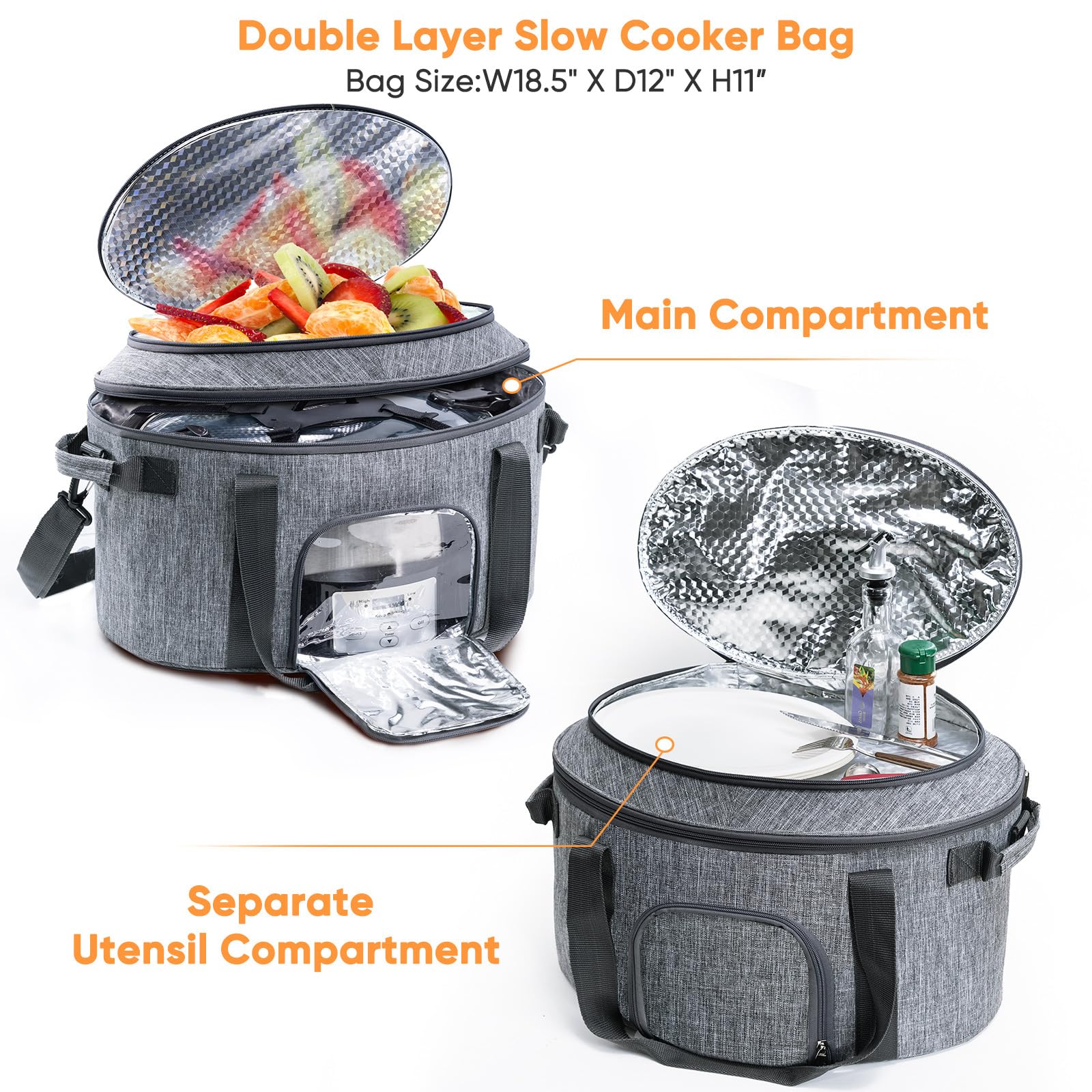 BAGSPRITE compatibilidad con Crock-Pot y Hamilton Beach para transporte seguro.