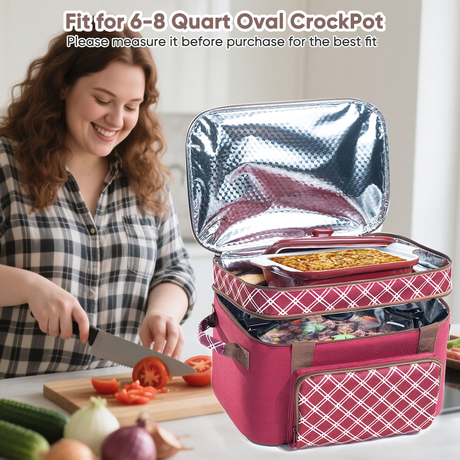 BAGSPRITE: compatible-con-crock-pot 6-8 cuartos, ajuste seguro.
