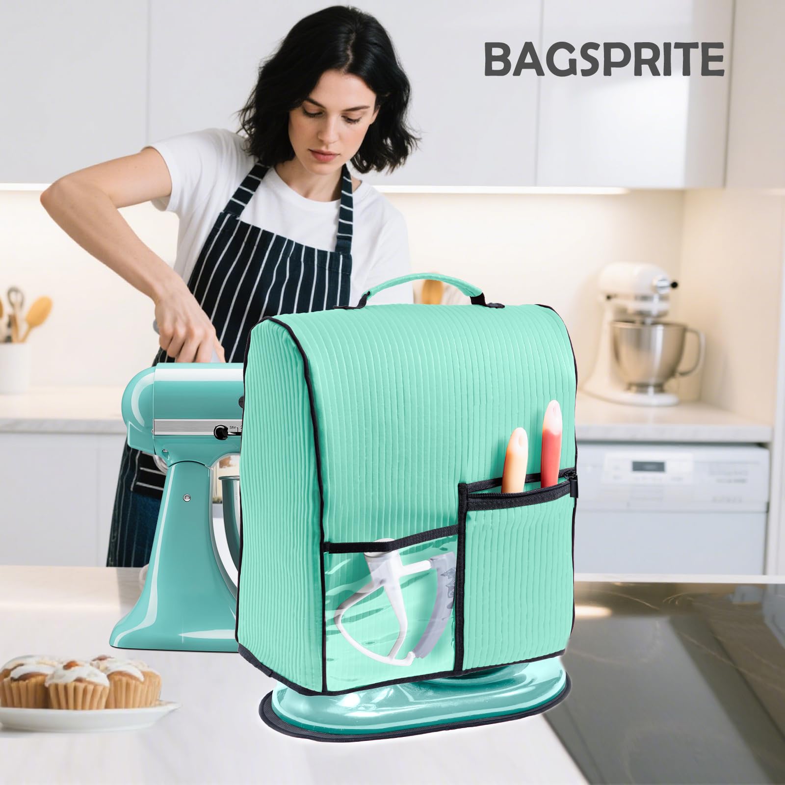 Accesorios BAGSPRITE y bolsillos integrados para almacenamiento