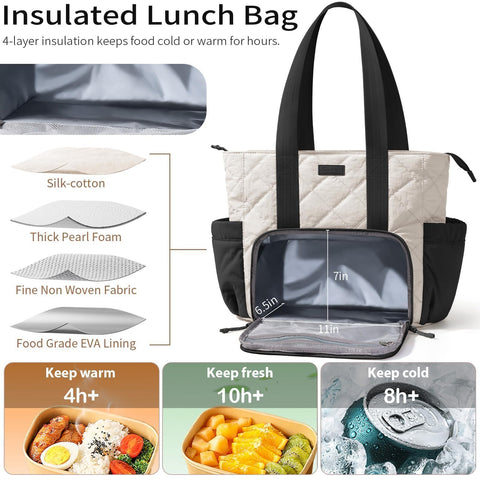 Interiores aislantes EVA de Bagstellar para mantener la comida fresca.