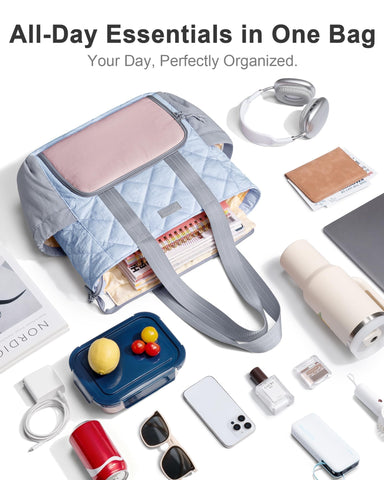 Bagstellar Puffer Lunch Tote, mantiene la comida fría o caliente por horas.