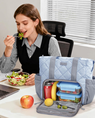 Bagstellar Puffer Lunch Tote, versátil para trabajo, estudio y viajes.