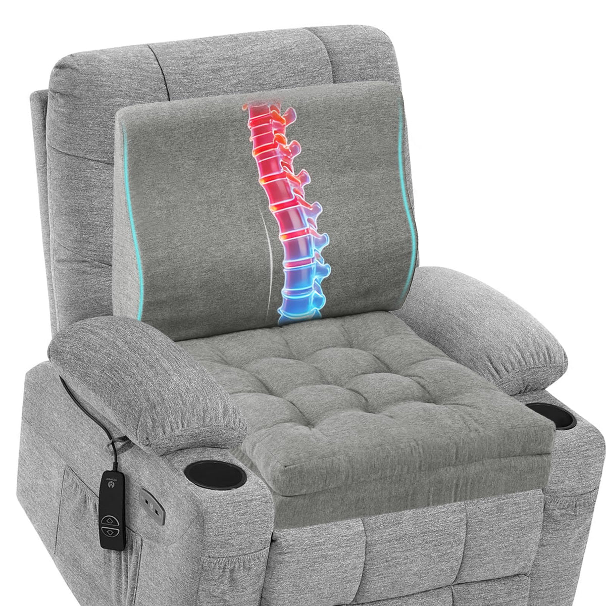 Baibu cojin asiento reclinable, espuma de memoria para mayor comodidad durante largas sesiones.