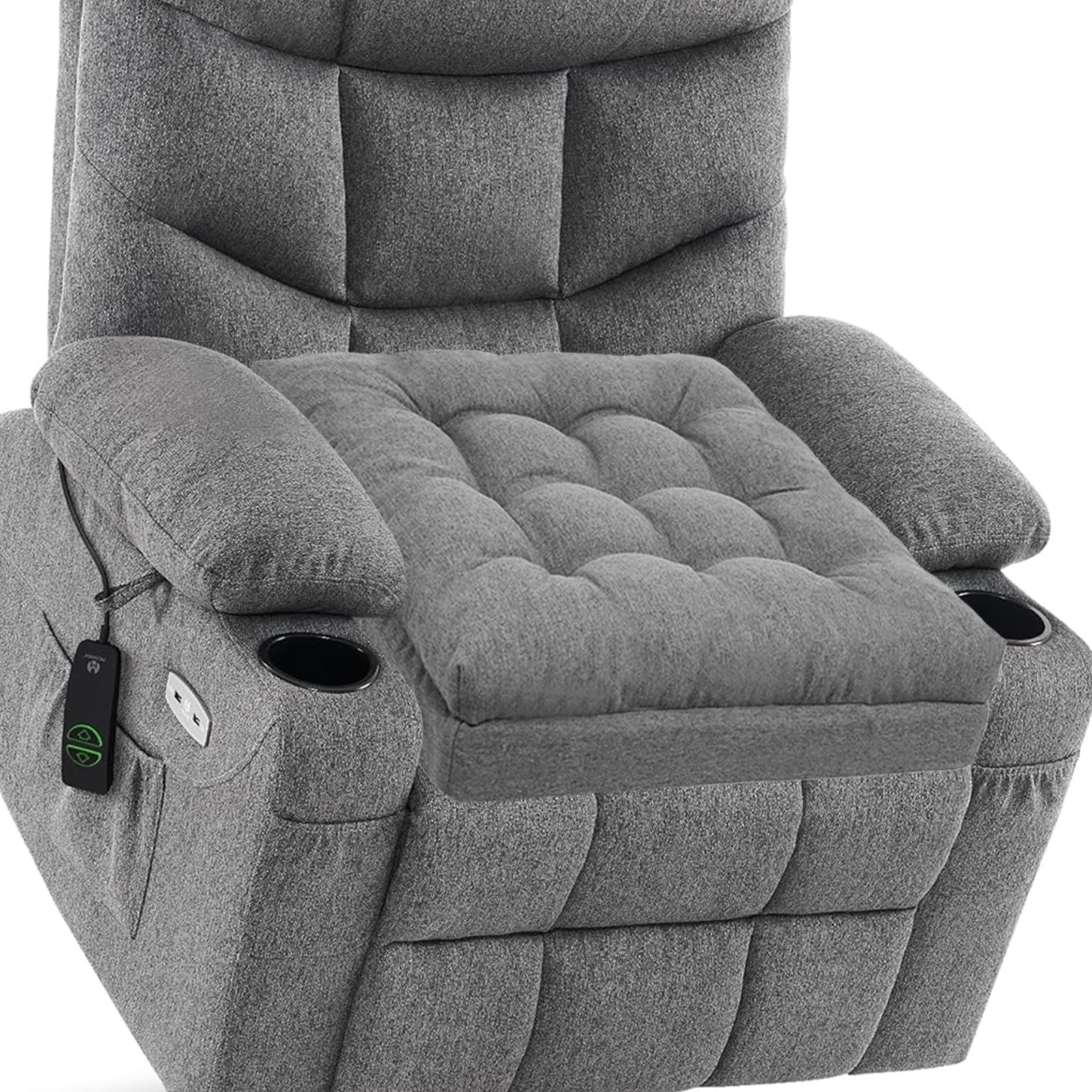 Baibu cojin reclinable con doble capa patentada para mayor confort al sentarse.