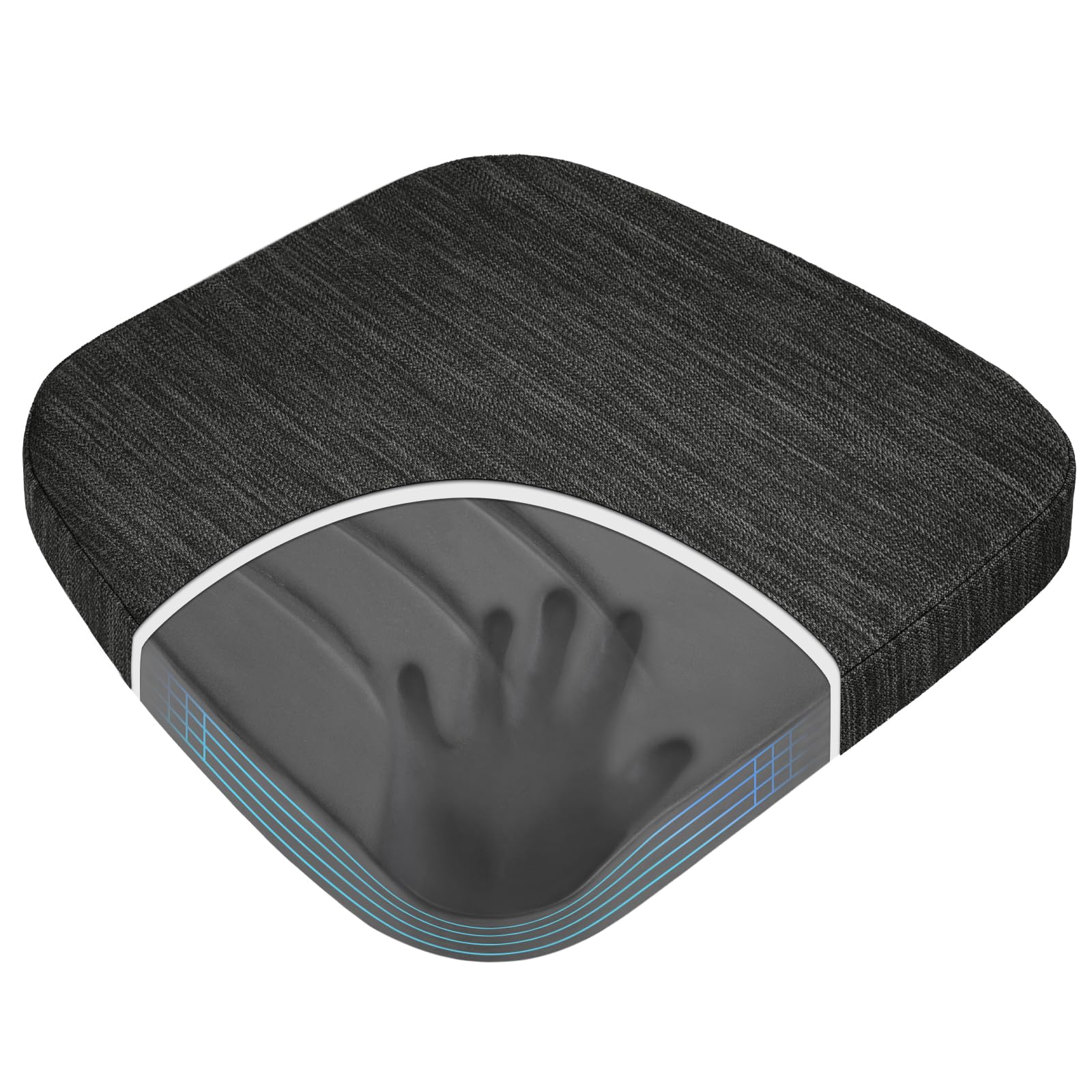 Baibu cojín para silla de cocina, doble capa, soporte cómodo durante comidas largas.