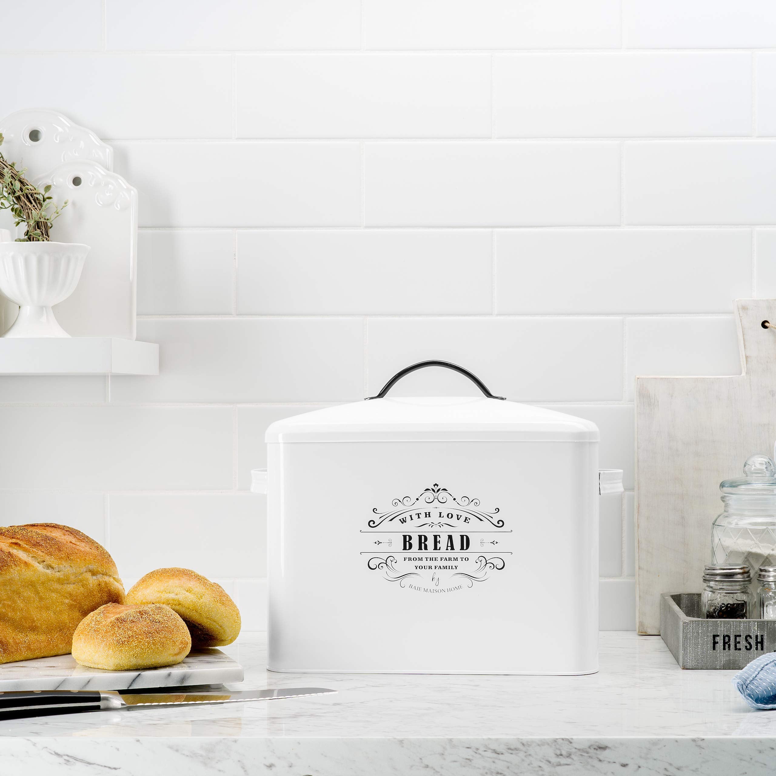 Baie Maison acabado vintage: blanco y negro para cocinas con estilo rural