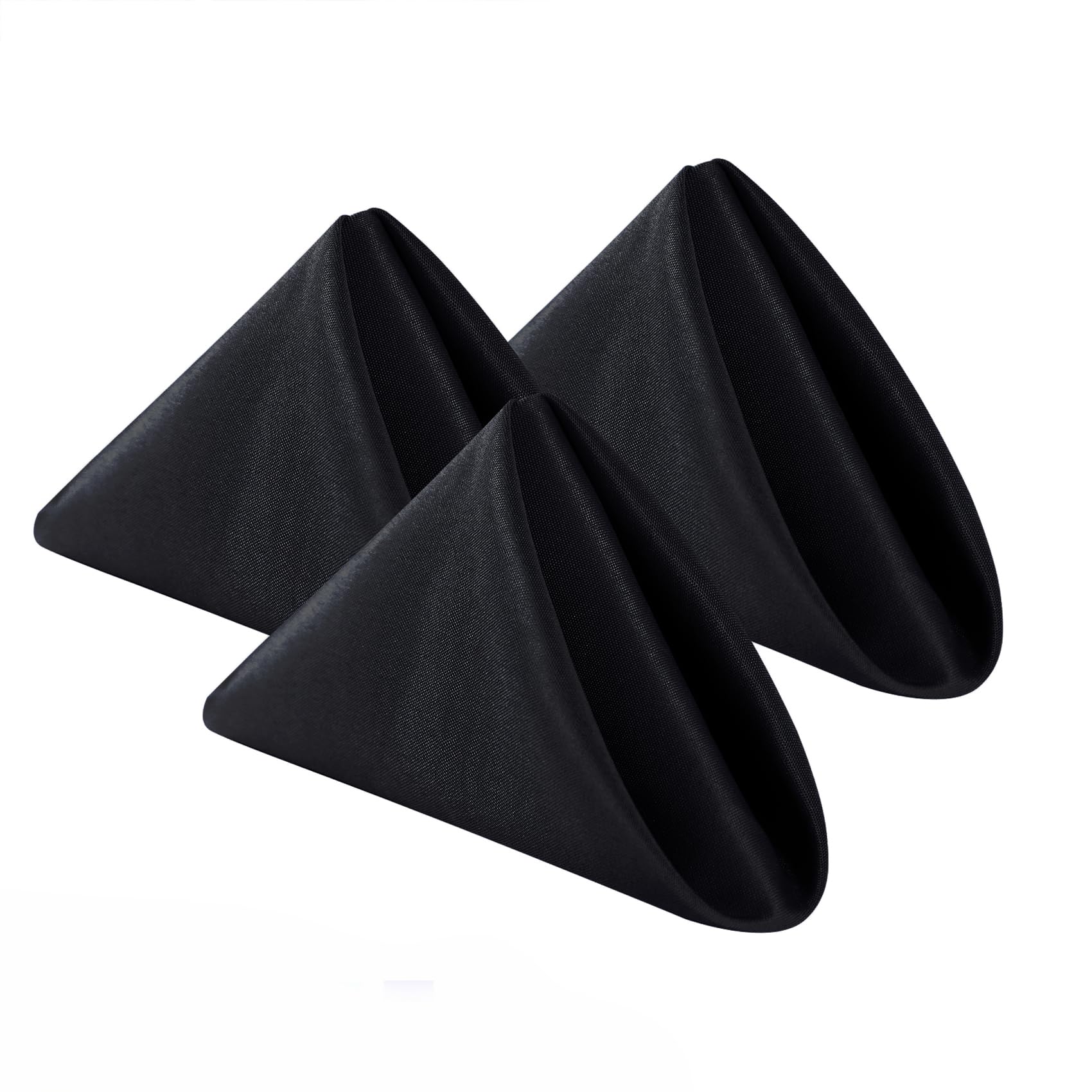 Servilletas Bailarina 80 unidades negras con bordes hemados para una mesa elegante