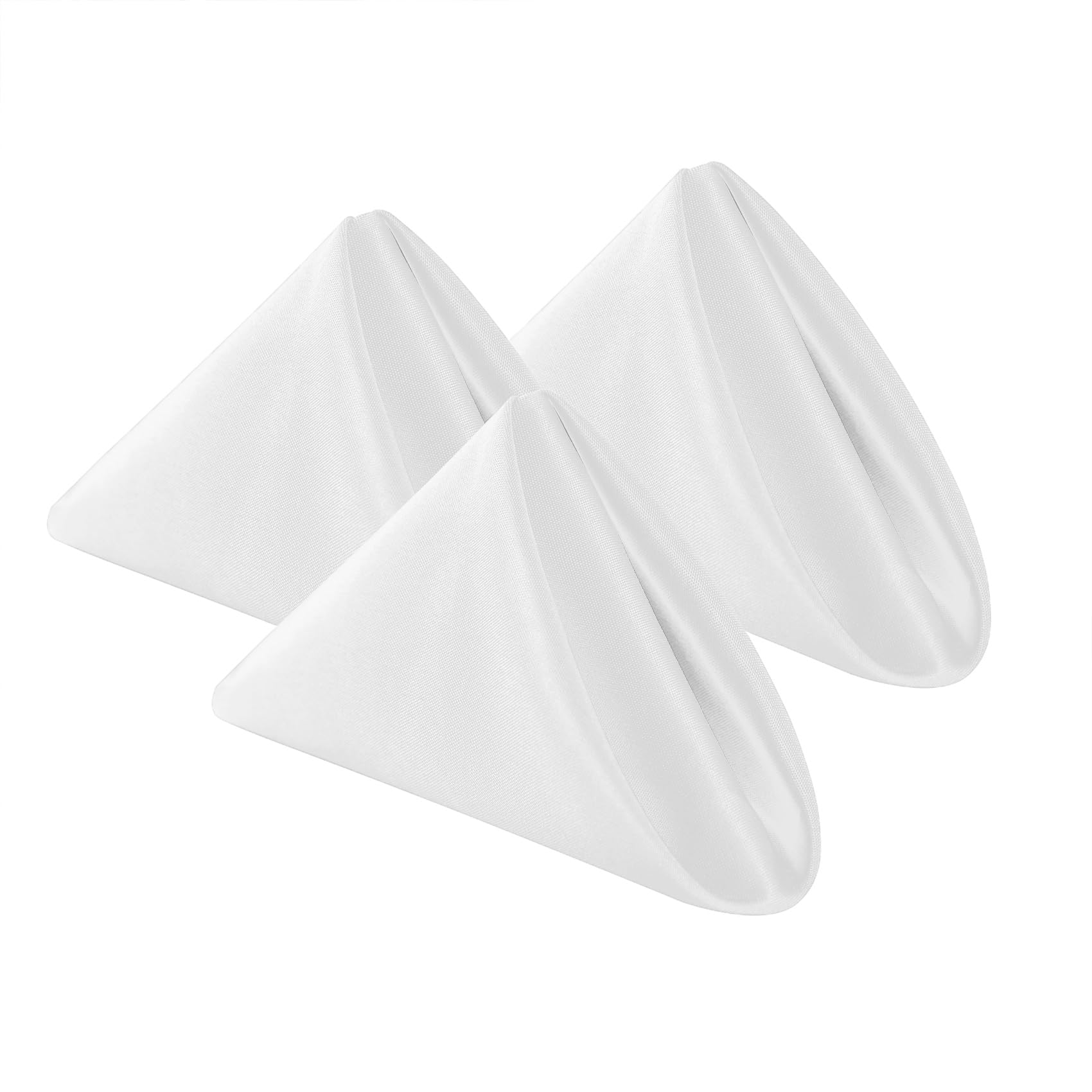 Servilleta Bailarina tejida, 120 piezas, 17x17 pulgadas, blanco, ideal para banquetes.