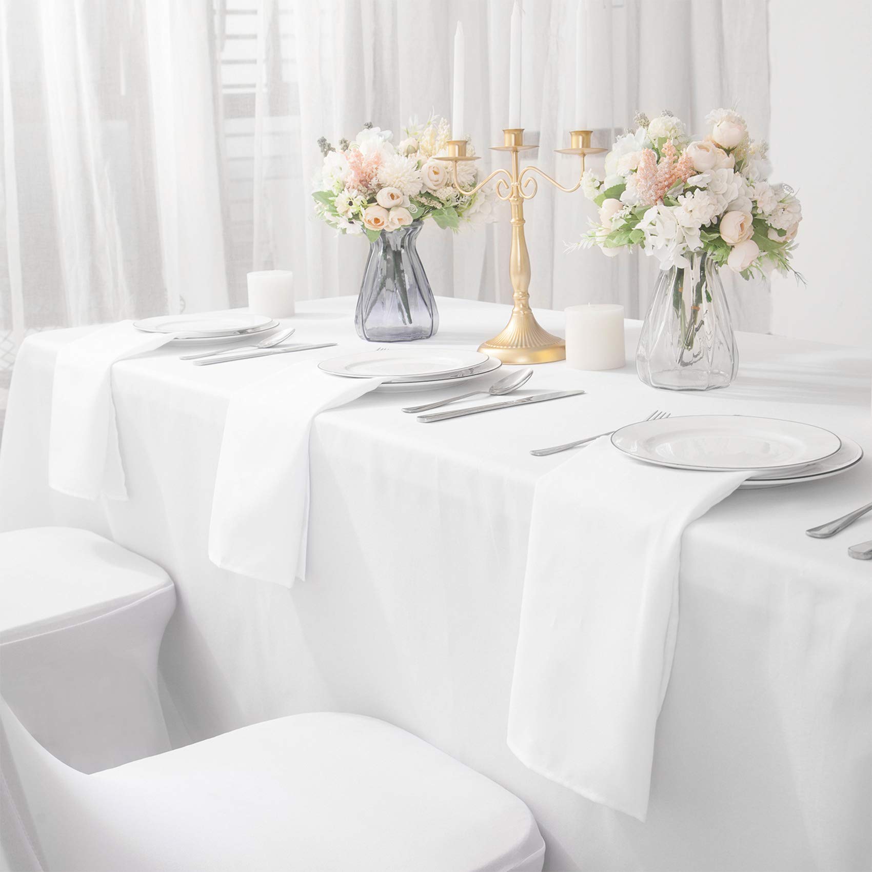 Uso en bodas y banquetes con servilletas Bailarina blancas.