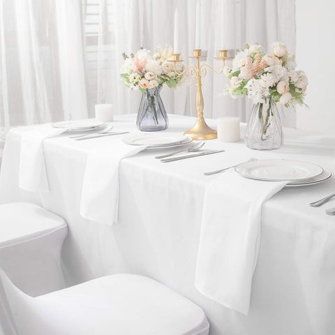 Uso en bodas y banquetes con servilletas Bailarina blancas.