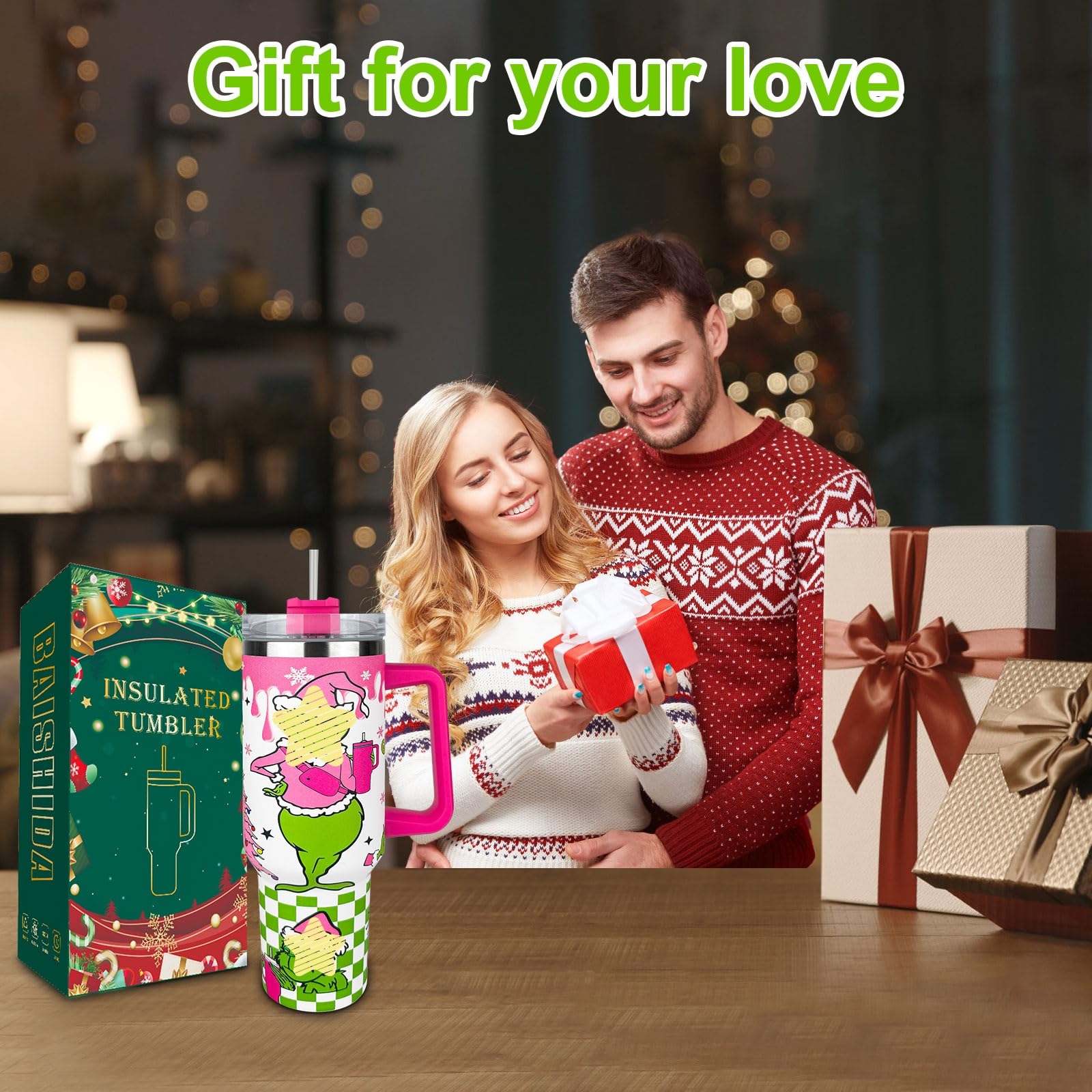 Baishida 40oz regalo Navidad, perfecto para sorprender a alguien especial.