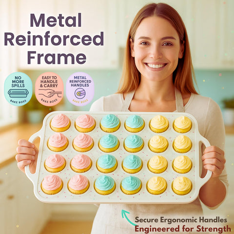 BAKE BOSS manijas de metal para agarre y transporte seguros