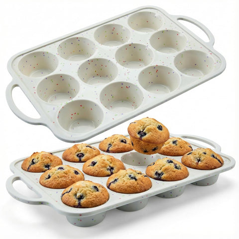 BAKE BOSS molde muffins 12 porciones crema para hornear varias tandas