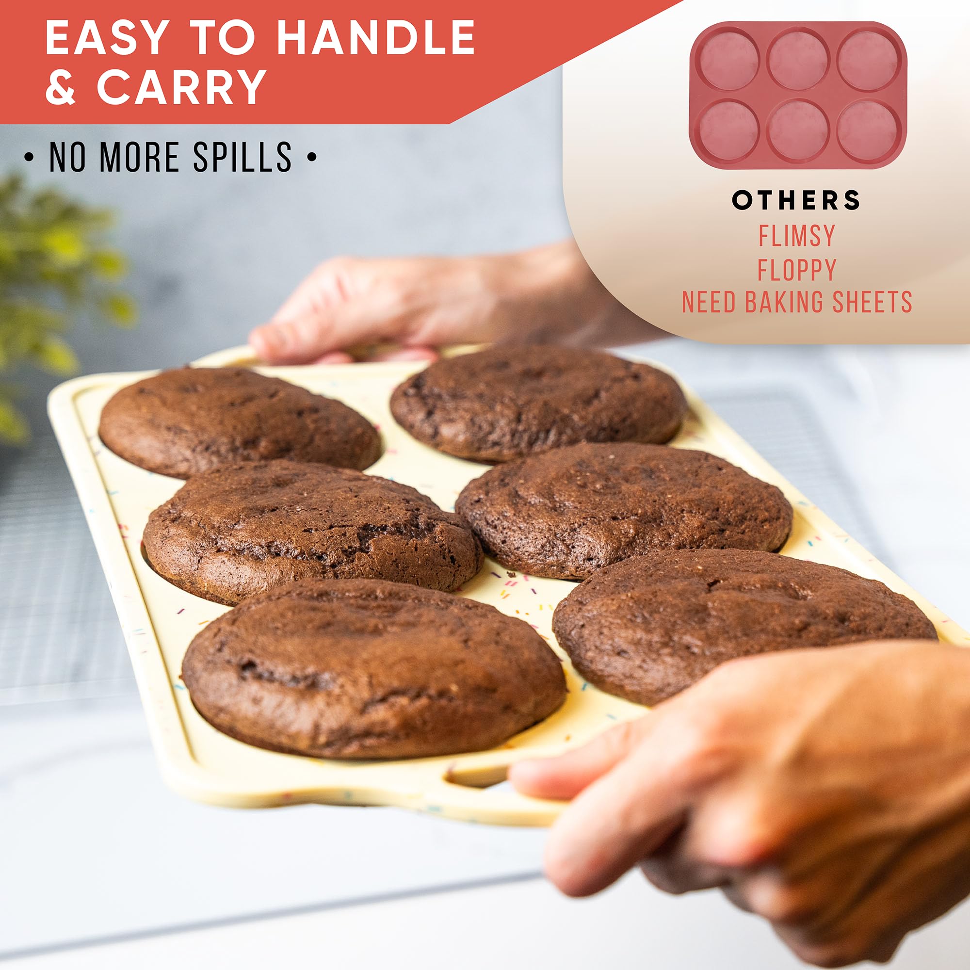 BAKE BOSS: borde reforzado, manejo cómodo y forma estable.