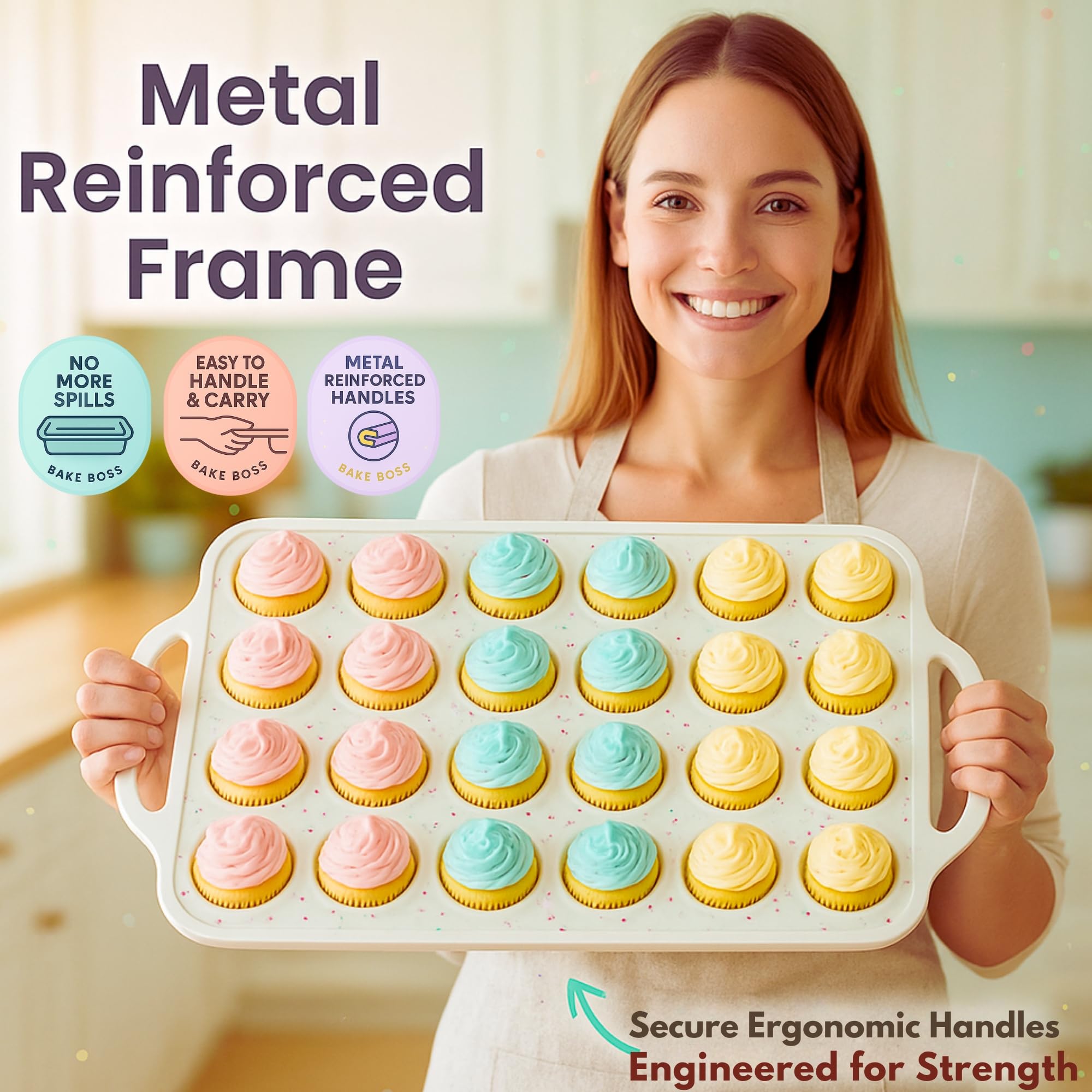 BAKE BOSS: silicona resistente que no absorbe olores ni sabores.