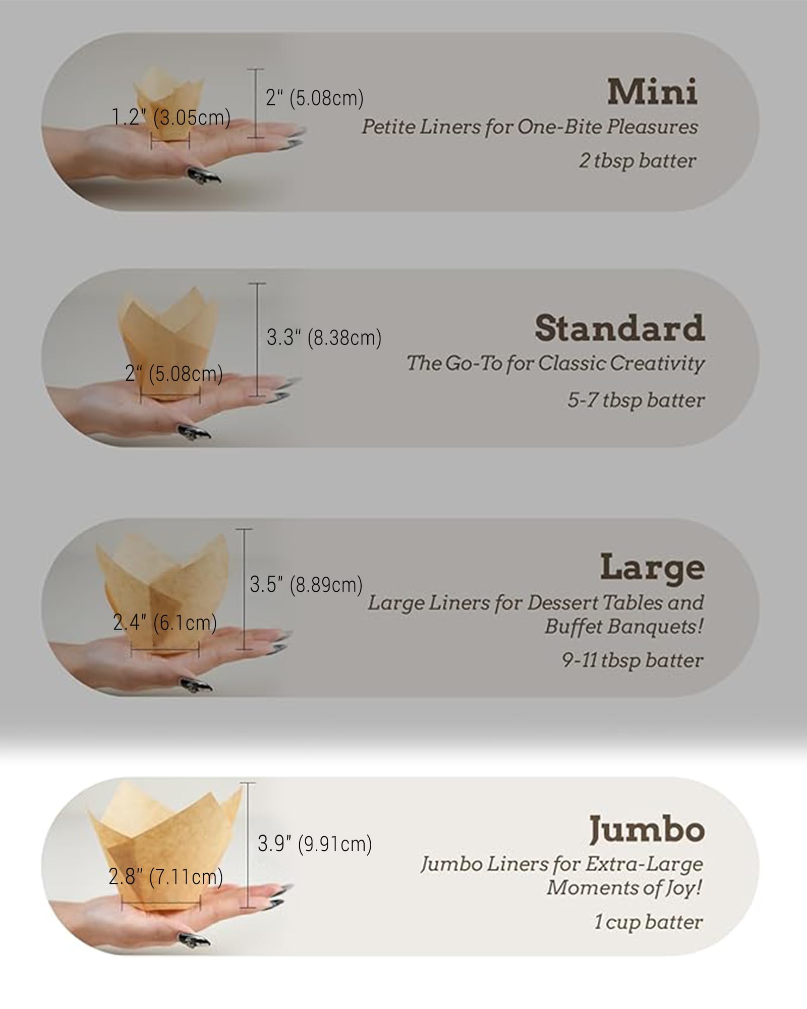 Bake Choice caja kraft estable para transporte seguro de liners