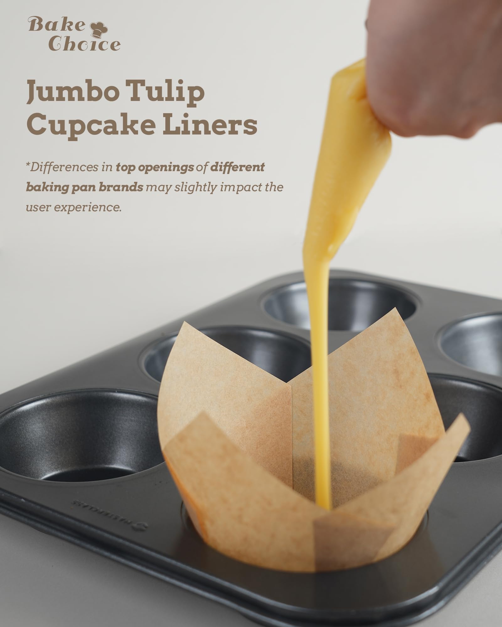 Bake Choice liner tulip antiadherente para muffins grandes y decorativos